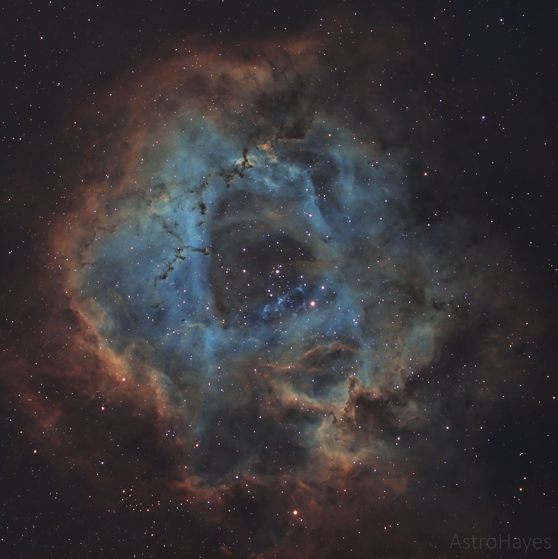 Rosette Nebula in SHO